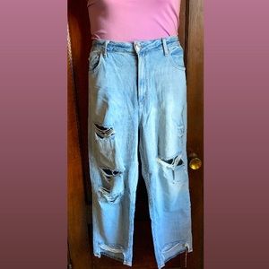 AE Ripped Mom Jean Women's Blown Out Blue